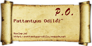 Pattantyus Odiló névjegykártya